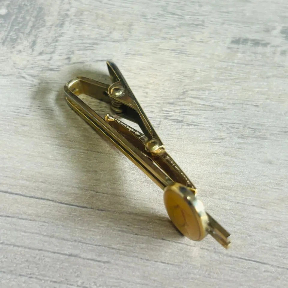 Cartier Puños Gemelos Corbata Pin Set Oro Amarillo Raro Usado Buen Estado De Colección Foto 4 de 4