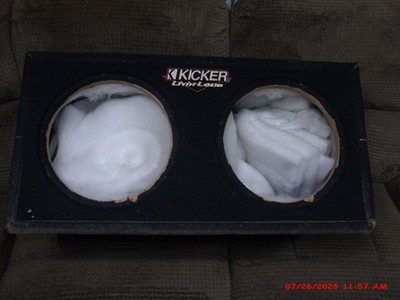 Kicker Double 12'' Subwoofer speaker cabinet box W/wire connections