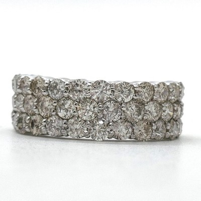 Jewelry Ring Natural Diamond 3.1ct White Gold 5700626