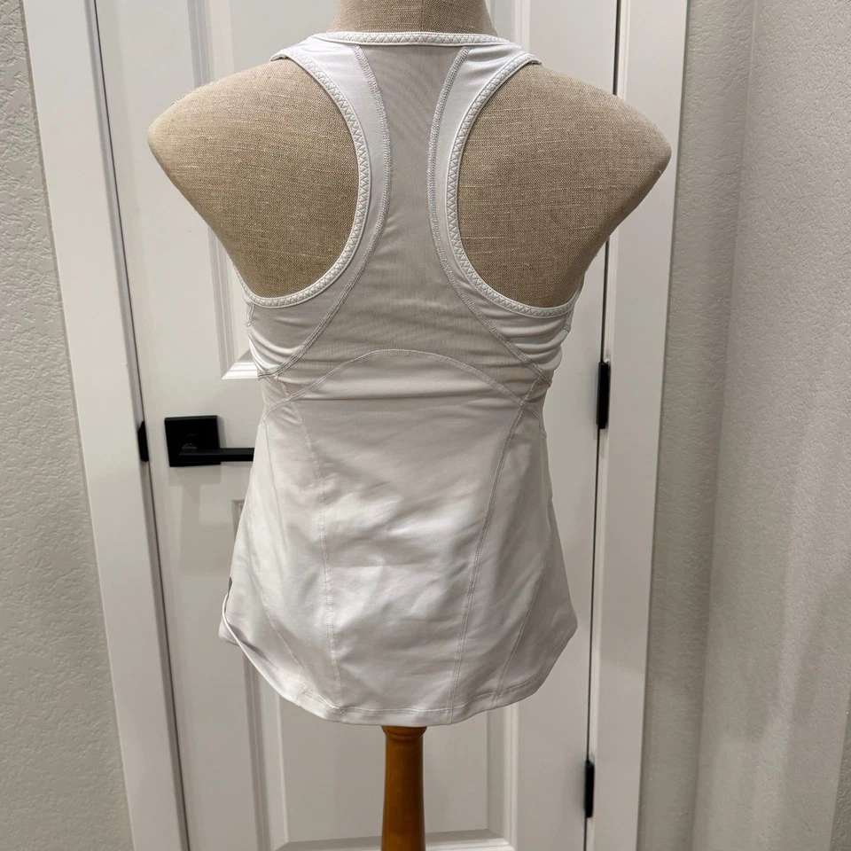 Camiseta sin mangas Zella blanca espalda deportiva entrenamiento sin mangas ropa deportiva Foto 2 de 4