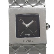 CHANEL H0009 Matelasse Watches blackDial Stainless Steel Quartz Analog dis...