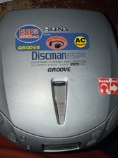 Sony Discman D-E401 Groove CD Player ESP2 Silver - TESTED WORKS