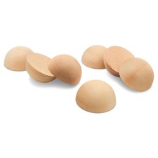 Wooden Split Balls 2-1/2 inch, Half Balls for Crafting  DIY D cor Woodpeckers