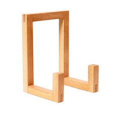 Record Holder Classic Solid Wood Natural Organizer Album Display Holder