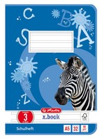 Herlitz Schulheft X.Book Din A5 Lineatur 3 / Liniert 32 Blatt