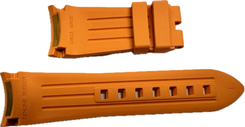Graham Grand Orange Rubber Watch Band Strap 24mm x 20mm Genuine NEW - Image 2 of 2