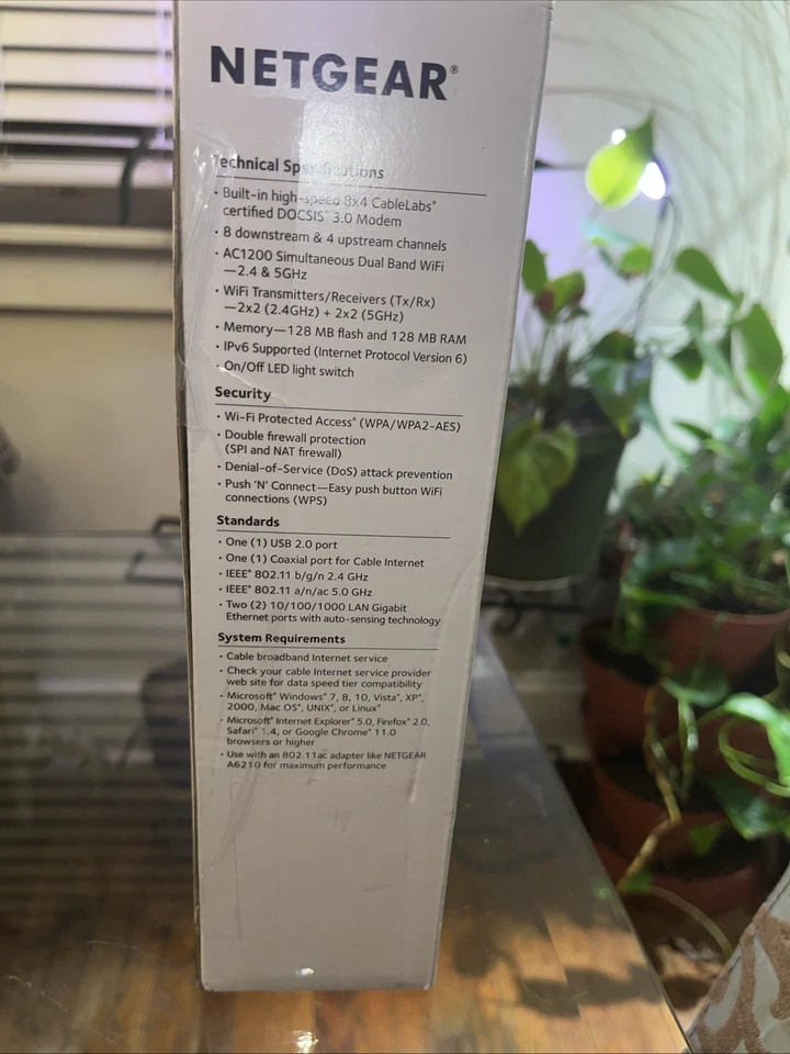 NETGEAR AC1200 Cable Modem WiFi Router C6220 Compatible With All  Providers - Image 3 of 4