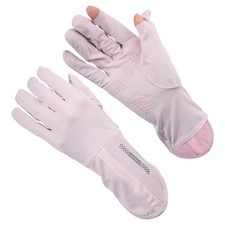 Sun Gloves for Women, Long Breathable Gloves,  11" & 2Pcs & Ice Silk & Purple