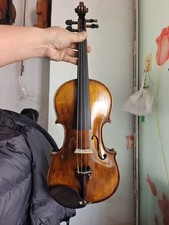 4/4 violin Stradi model European flamed maple back spruce top hand carved No4
