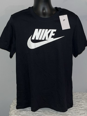#ad NIKE MENS SPORTSWEAR ICON FUTURA BLACK GRAPHIC SHORT SLEEVE TEE SHIRT LARGE NWT $15.19