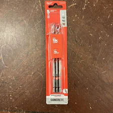 Milwaukee 1/4 in. Shockwave Carbide Hammer Drill Bits 5-Pack 48-20-9162 L21