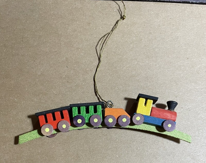 Vintage Christian Ulbricht Mini Train Tree Ornament