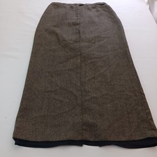 Harold's Quality Apparel RN#58959 Women's Brown Wool Skirt Size 12 Made In USA