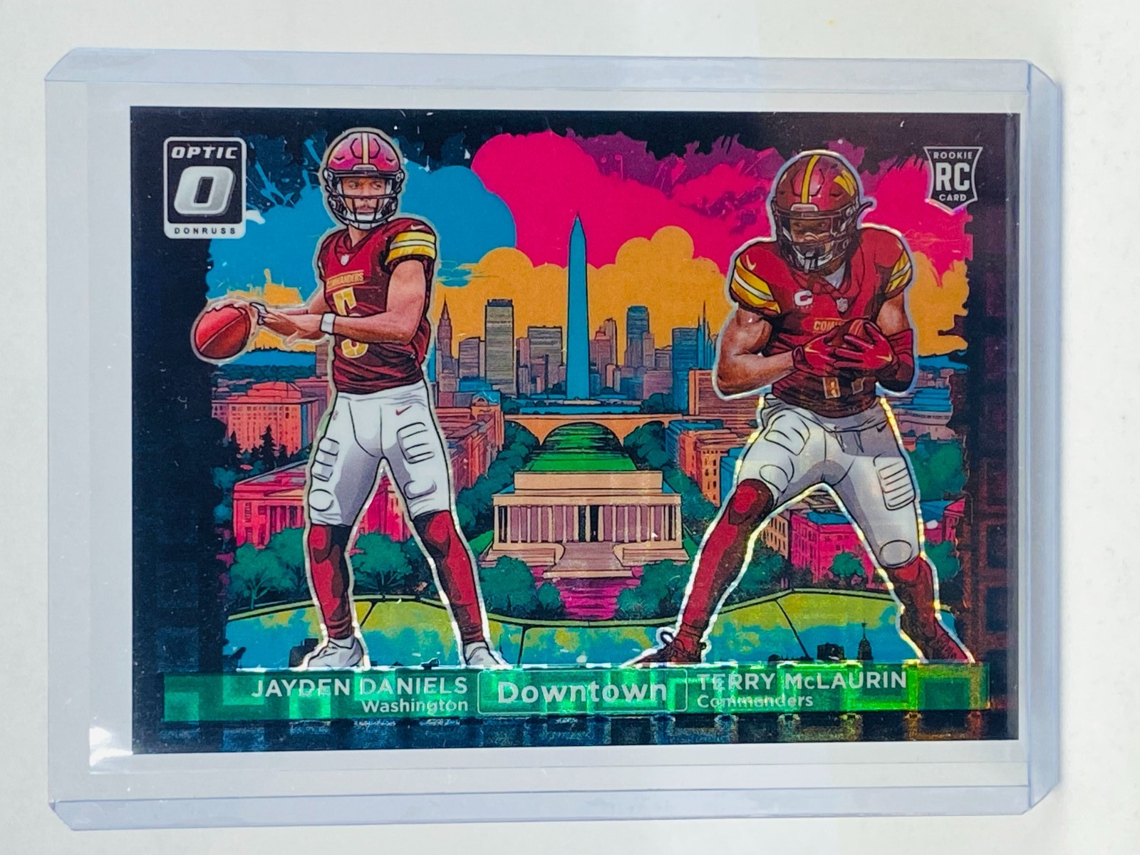 2024 Panini Donruss Optic Jayden Daniels / McLaurin Downtown Black Pandora #/25