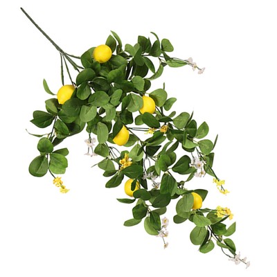  Artificial Lemon Branch Fake Branches Home Decor Green Plants for Decoration
