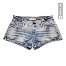 PARIS BLUES Cuffed Low Rise Distressed Jean Shorts. Size 3