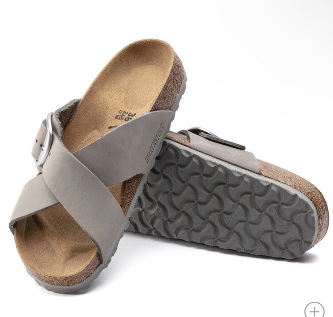 NIB BIRKENSTOCK SIENA BIG BUCKLE 7-7.5 (38) DOVE GRAY M/N | eBay