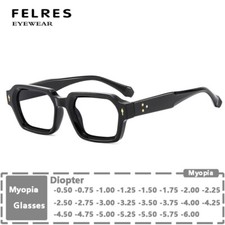 Square Myopia Nearsighted Glasses Anti Blue Light Lenses Unisex Fashion Glasses