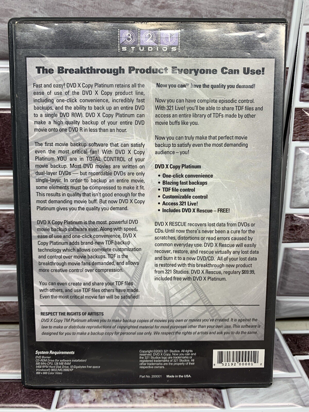 321 Studios DVD X Copy Xcopy Platinum Backup Backups Software PC Dvdrom for sale online eBay