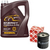 MotoröL Set 5W-40 5 Liter + ÖLfilter 32122 FüR Chevrolet Cruze Opel Astra H 1.6