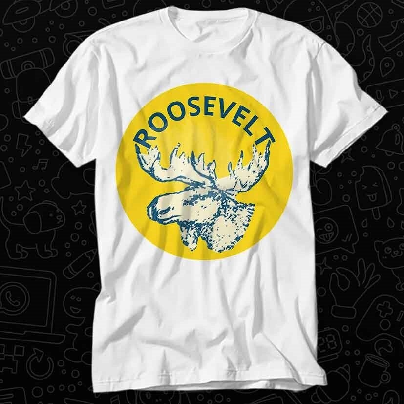 Unisex Teddy Roosevelt Bull Moose Party Limited Edition Tee for Women & Men  -image