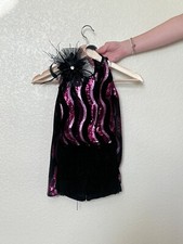 Girl's Weissman Long Sleeve Fringe Biketard with Sequins for Jazz/Tap