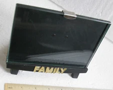 Sixtrees Ltd 64546 Glittery "Family" Photo Frame Heavy Glass On Easel 4" x 6"