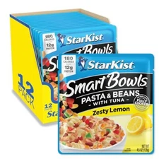 StarKist Smart Bowls Zesty Lemon 12 Pack Tuna Pasta Grain Bowl Ready to Eat
