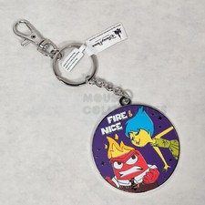 Disney Parks Pixar Fest Inside Out Keychain Anger Joy Fire Nice Disneyland