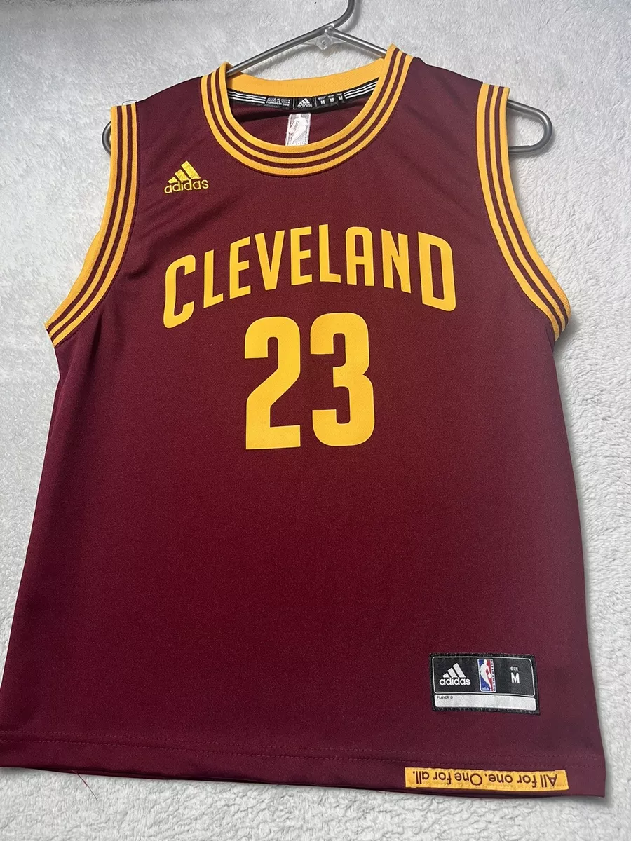 Adidas NBA Cleveland Cavaliers #23 Lebron James Red & Yellow Jersey Men's  Size S