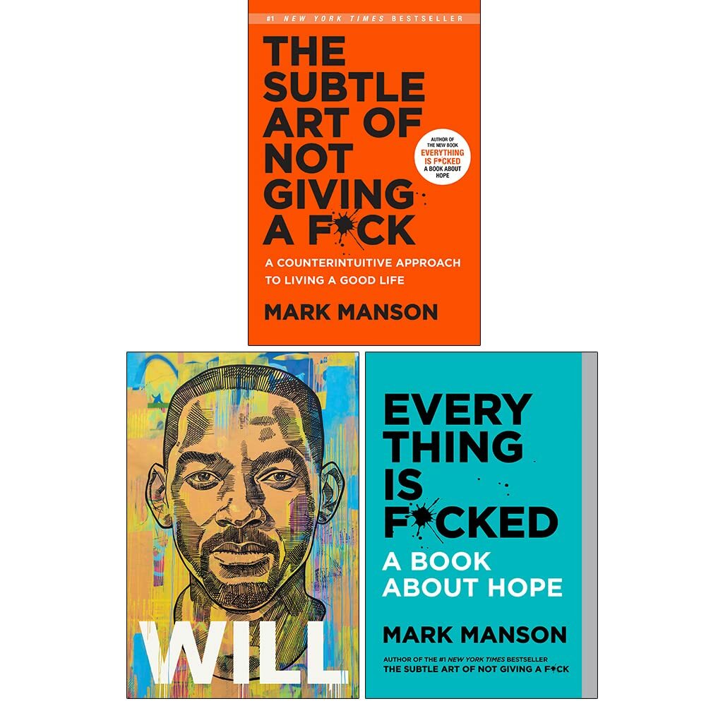 Mark Manson Collection 3 Books Set Will, Everything Is F*cked, Subtle Art of Not