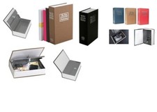 CASSAFORTE CASSETTA DI SICUREZZA +2 CHIAVI FINTO LIBRO MEDIO SALVADANAIO SOLDI