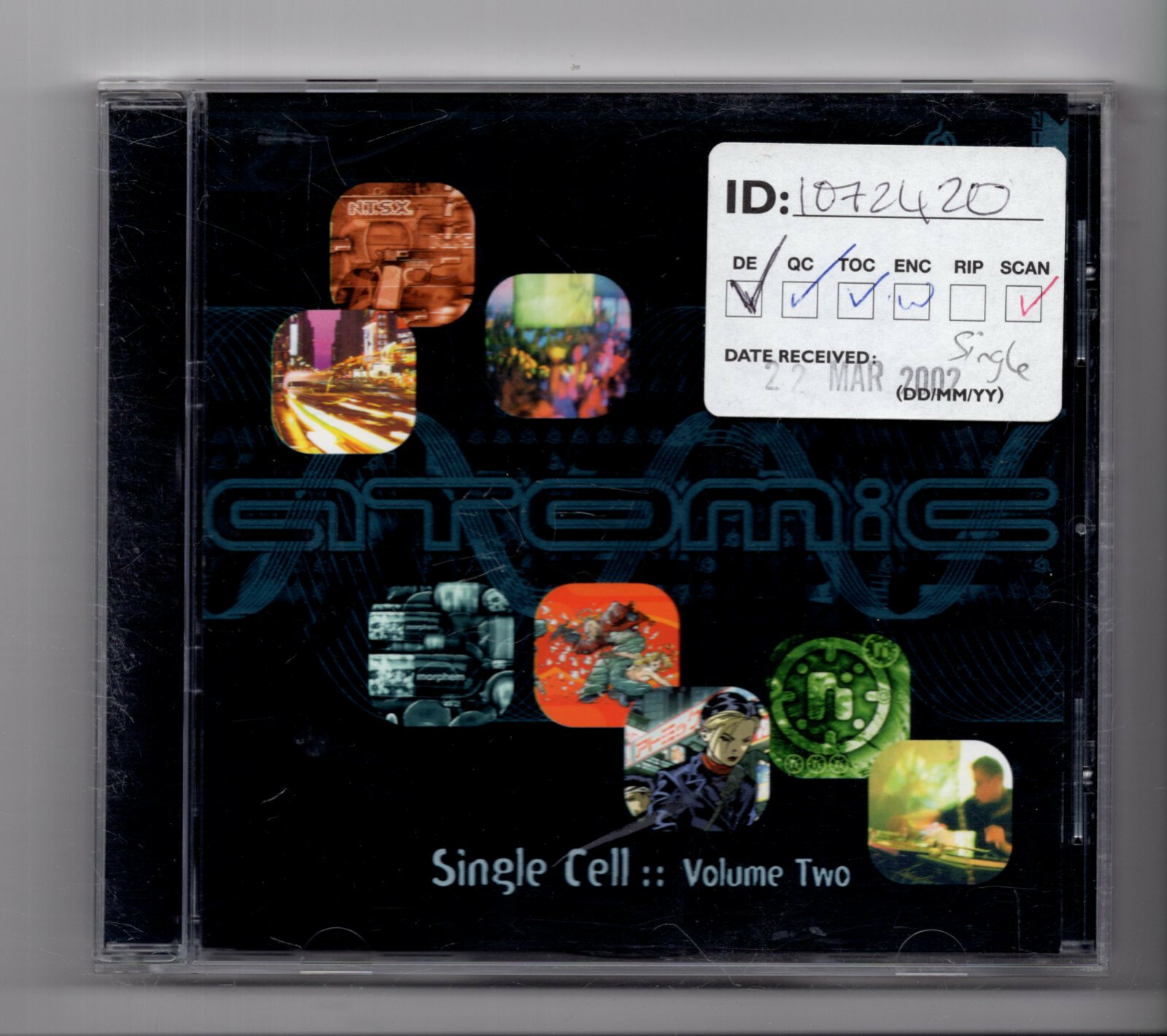 (JO204) Single Cell: Vol 2, 9 tracks various artists - 2002 CD