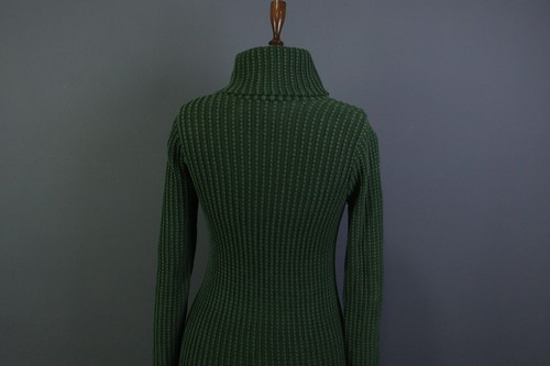 ANTONINO VALENTI grünes Langarm Viskose Viskose Bodycon Pullover Kleid Gr. 44 - Bild 8 von 15