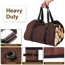 Durable Firewood Carrier Bag With Handle -Wear-Resistant Fireplace Logs Holder
