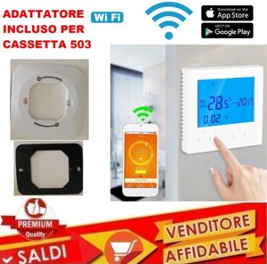 Termostato Wi-Fi Programmabile Per Caldaia - Compatibile Con Alexa, Schermo LCD, 220V