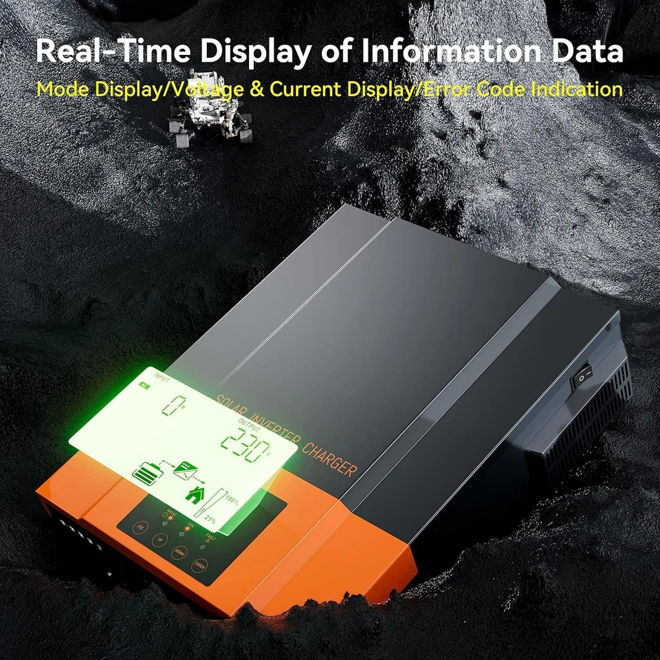 Hybrid Wechselrichter 24V 3000W Off Grid Solar Inverter MPPT 80A PV 30-400V - Bild 3 von 4