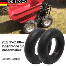 2x Luftschlauch Aufsitzmäher 15x6.00-6 Reifenschlauch Winkelventil Rasentraktor