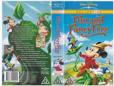 Disney Fun And Fancy Free Rare Vhs Tape Ebay