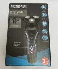 Silvercrest rasoio rotante a batteria LED senza fili rasatura bagnata e asciutta IPX6 NUOVO IMBALLATO