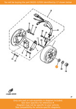 YAMAHA Washer, Plate, 90201-12593 OEM RD350LC RD125LC DT125 RD250LC XT500 DT125R