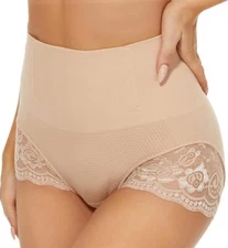 SURE YOU LIKE Tummy Control Shapewear for Women Lace Mid Waisted Underwear Body
