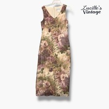 Vtg 90s Y2k Long Maxi Dress Womens 8 Floral Fairy Cottagecore Garden Romantic