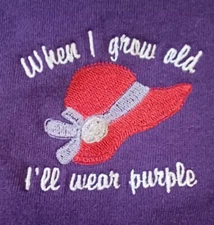 Vintage Red Hat Society Purple Sweatshirt - Size S - FREE SHIPPING