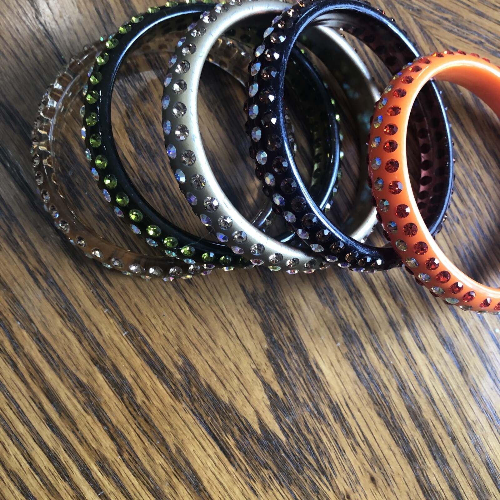 Acrylic Bangle Crystal Bracelets Five - image 4