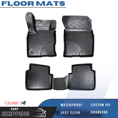 Car Floor Mats Liner Fits Ford Escape 2020-2023 3D Rubber TPE All-Weather Black