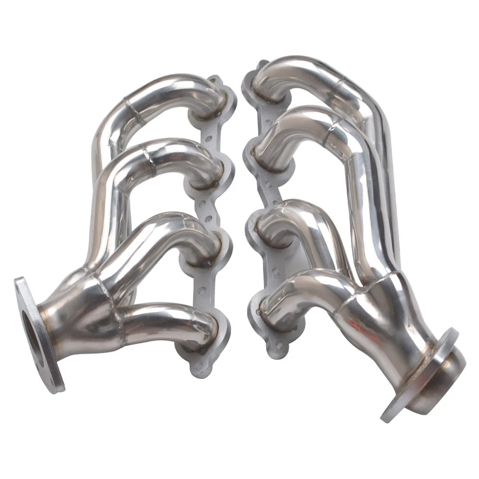 Cabezales de escape Shorty para 02-16 Chevy Silverado 1500 2500HD 3500HD 4,8 5,3 6,0 L Foto 2 de 4