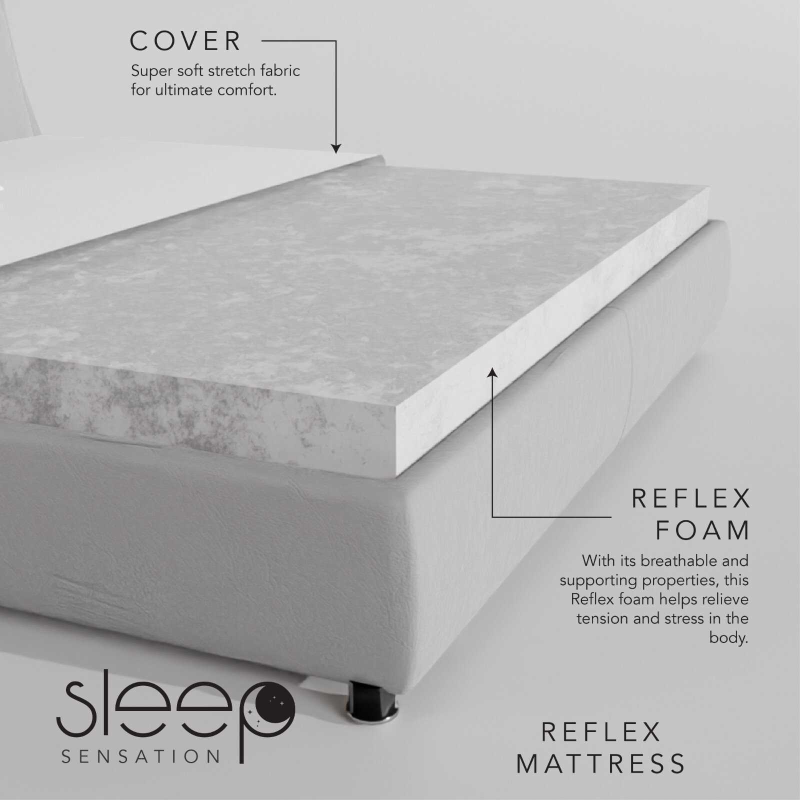 LUXURY FOAM MATTRESS SINGLE DOUBLE KING 3FT 4FT6 5FT 4" 5" 6" 8" 10" 12" eBay