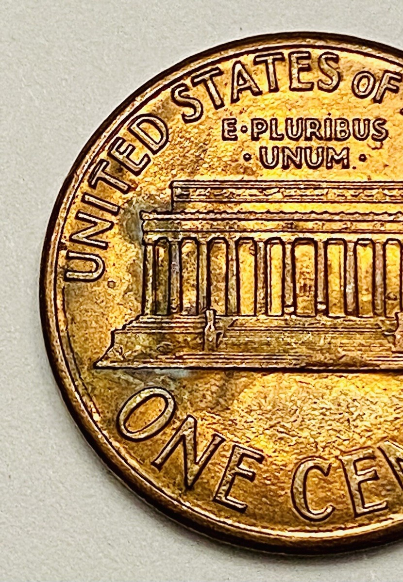 1989 No Mint Mark Wide AM One Cent Lincoln Memorial