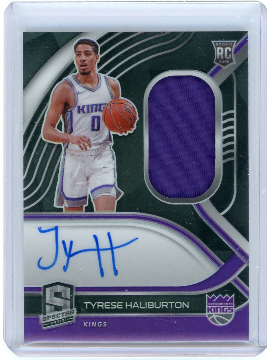 2020-21 Panini Spectra Basketball Rookie Patch Auto #195 Tyrese Haliburton /149